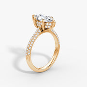 Marquise Cut - Royal Pave Ring - 14 K Gold